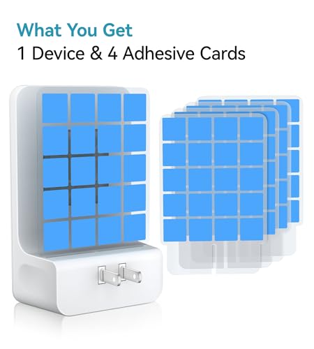 Advanced Double-Sided Indoor Fly Trap for Home, Plug-in 5-Way UV Light - size: 1 Device + 4 Refills