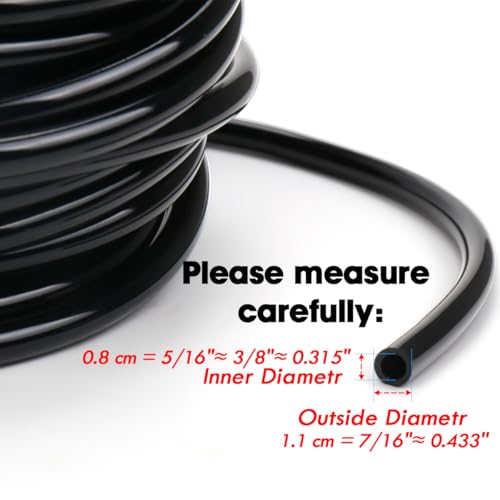 3/8" Irrigation Tubing 50ft, Heavy Duty Blank Distribution Tubing, 0.32”ID x 0.43" OD Watering Drip Automatic Irrigation Equipment Set for Garden Greenhouse,Flower,Patio - size: 3/8''50ft