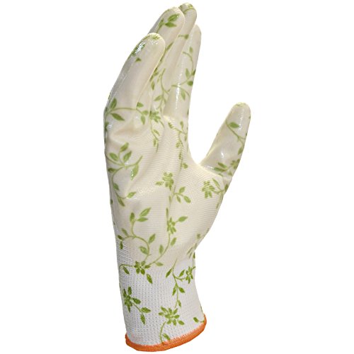JORESTECH Safety Gardening Gloves, Polyester Knit with Nitrile Palm Coating, Lightweight Grip Gloves - size: Large - 4 Pairs