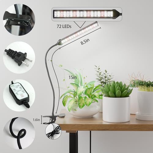 GooingTop Grow Light for Indoor Plants Growing, 6000K Full Spectrum (Pack of 2) - size: 40Watts (Pack of 2)