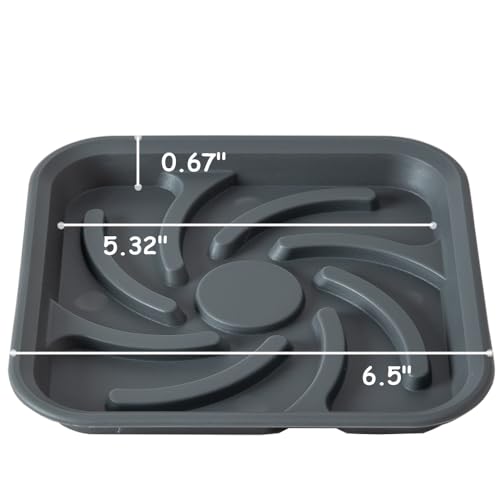 5 Pack Plastic Flower Plant Pot Saucer, Heavy Duty Plant Drip Trays Saucers for Indoors Outdoors,Quadrate Thick Sturdy Planter Bottom Plate(Black,6.5") - color: Black