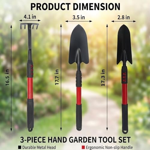 3 Heavy Duty Garden Tools Set, Gardening Gift Men Women