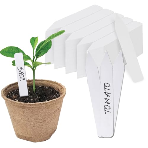 Plant Markers Labels 4 Inch Plastic Plant Waterproof Durable Seedlings Garden Labels Markers Nursery Plant Tags Seed Labels Plant Label Stakes Plant Markers for Outdoor Garden (100)