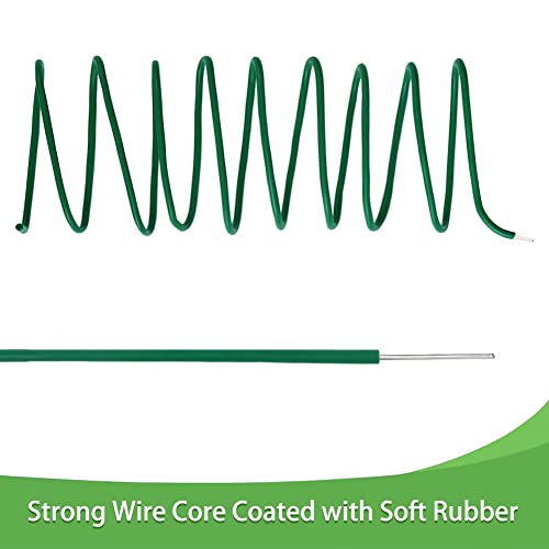Tenn Well 2Pk 66ft 2.8mm Plant Ties Green Garden Wire for Climbing Plants - color: Green, size: 2.8mm