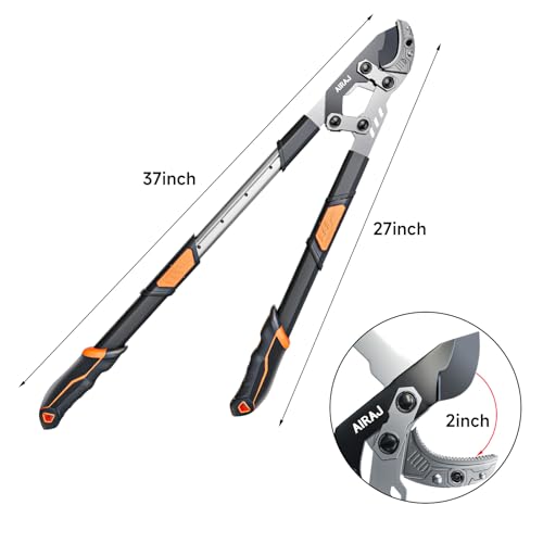 AIRAJ 27-37''Anvil Loppers for Tree Trimmer Heavy Duty with Compound Action