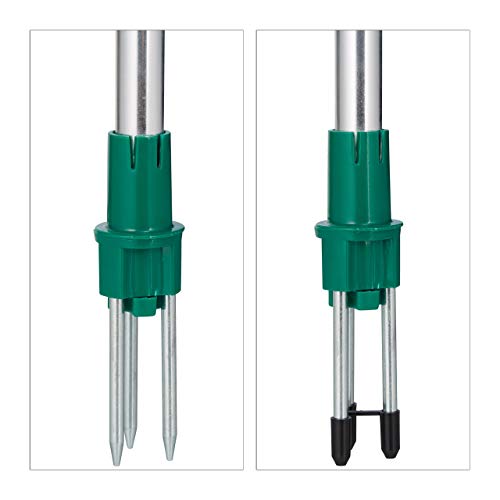 Relaxdays Weed Extractor, Aluminium, Plastic and Stainless Steel, Green, 100 cm