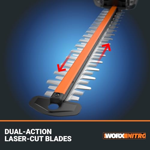 WORX Cordless Hedge Trimmer, 20V 22" Bush Trimmer, WG263 - style: 22" 20V Hedge Trimmer w/(1)4.0Ah Battery