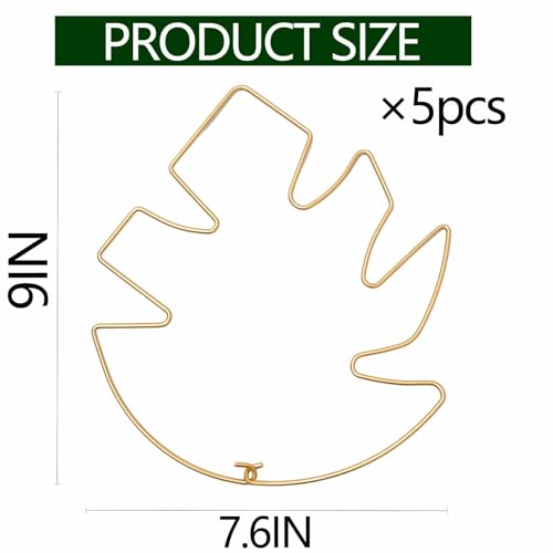 5PCS Durable Monstera Plant Stem Support Stake with Adjustable Leaf Holders - Plant Support Kit for Indoor Botanicals, Cactus Stabilizers, and Turtle Shell Climbers - Ideal for Plant Enthusiasts - color: Gold, size: 9IN*7.6IN