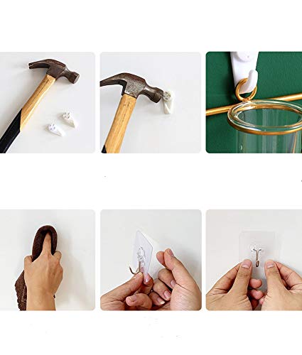 3 Pack IvyMei Luxurious Nordic Gold Wall Vase Metal Frame Glass Tube - color: Gold 6