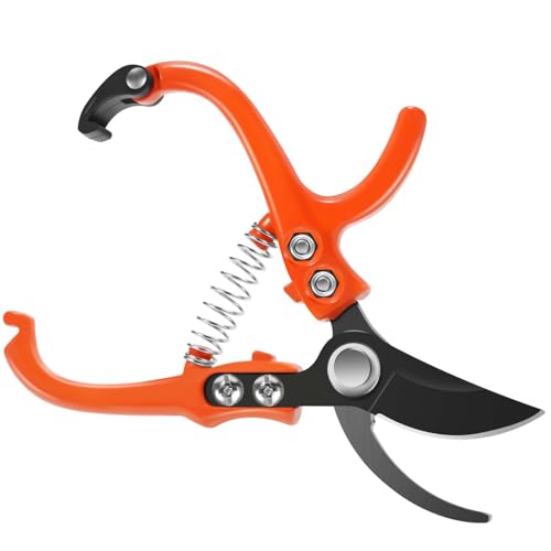 6.3" Garden Scissors for Plant, Bypass Blade Pruner, Pruning Shears for Cutting Flowers Stems, Trimming Plants, Bonsai and Fruits Picking - style: Curved Blade(Bypass)