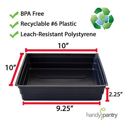 Handy Pantry 10-Pack 1010 Garden Growing Trays Without Drain Holes - style: Without drain holes