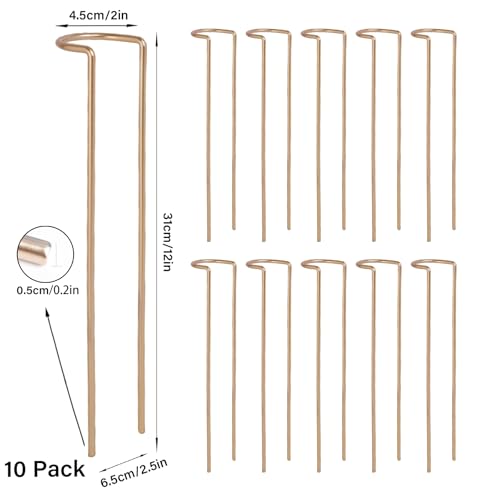 12" Monstera Support - 10 Pcs Plant Support for Indoor Plants - color: Gold, size: 12 Inch H