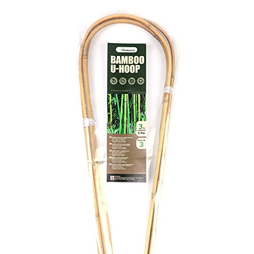 Cambaverd Bamboo Trellis 3 Feet, 3 Pack Arch Plant Trellis Indoor Outdoor - size: U-Shaped