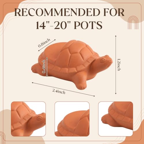LemonRoad 12 Set Tortoise Pot Feet for Outdoor Planters, Terra Cotta Cement - size: Tortoise