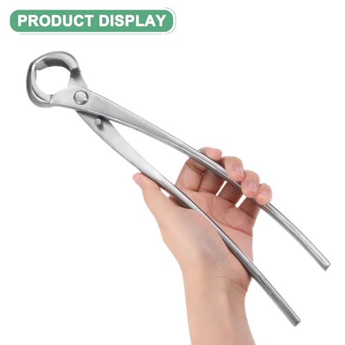 M METERXITY Bonsai Tool - 11 Inch Stainless Steel Knob Cutter, Bonsai Tree Plants Modeling Tools, Applying to Gardening Pruning Knobs/Tumors (280mm, Silver) - size: 11"