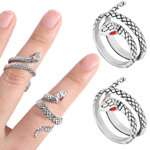 Namifin Crochet Ring for Fingure Adjustable Crochet Tension Ring Yarn Tension Rings Easy Crocheting Crochet Accessories Mother Grandma Thanksgiving Presents - color: Snake Ring