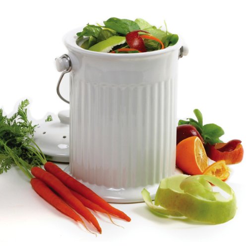 Norpro, White , 1 Gallon Ceramic Compost Keeper, One Size - color: White