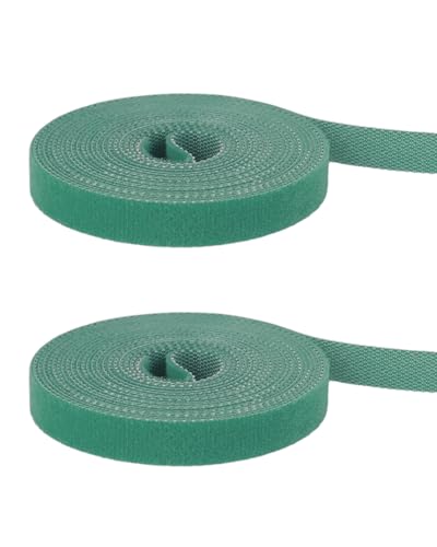 32.8 Ft Green Garden Tie, Twist Ties for Plants 1/2", Reusable Adjustable Plant Tape, Garden Ties for Climbing Plants, Plant Supports for Tomato Vines Peppers Rose Bushes Indoor Outdoor (2 Roll) - size: 2 Roll