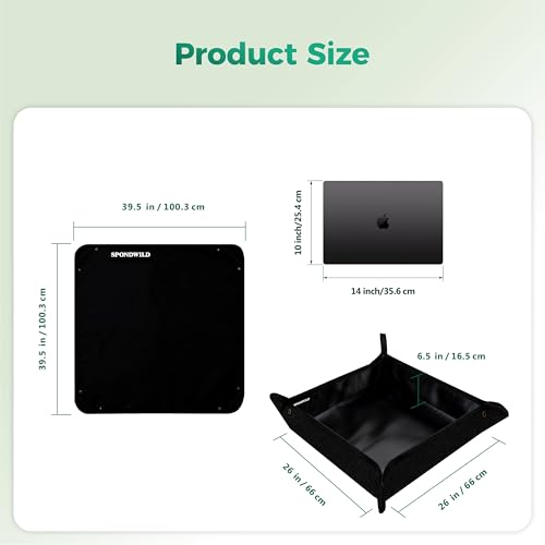 Repotting Mat for Indoor Plants 39.5"x39.5", Unique Gifts for Plant Lovers - color: Black, size: 39.5" x 39.5" x 0.1"
