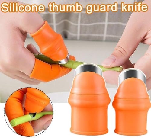 Fruit and Vegetable Picking Potted Garden Silicone Thumb Cutter Set, Separator Finger Plant Tool, Fruit and Vegetable Picking Potted Plants Trim Thumb Hand Tools