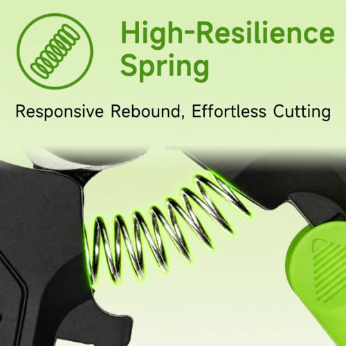 YLAZIION Lightweight Garden Snips, Straight Pruning Scissors, Safety Lock