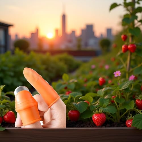 Fruit and Vegetable Picking Potted Garden Silicone Thumb Cutter Set, Separator Finger Plant Tool, Fruit and Vegetable Picking Potted Plants Trim Thumb Hand Tools