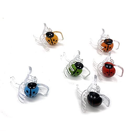 30 Pcs Colorful Ladybug Orchid Clips, Garden Plant Vine Support Clips Flower Clips