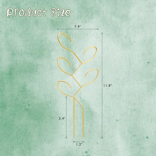 2Pcs Metal Leaf Shape Garden Trellis for Climbing Plant Indoor - color: A