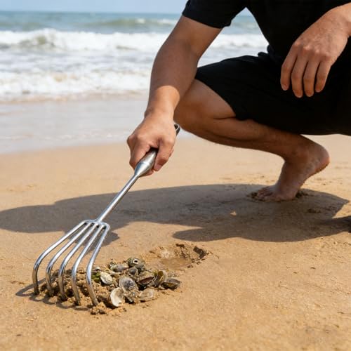 5-Tine Long-Handle Stainless Steel Small Rake