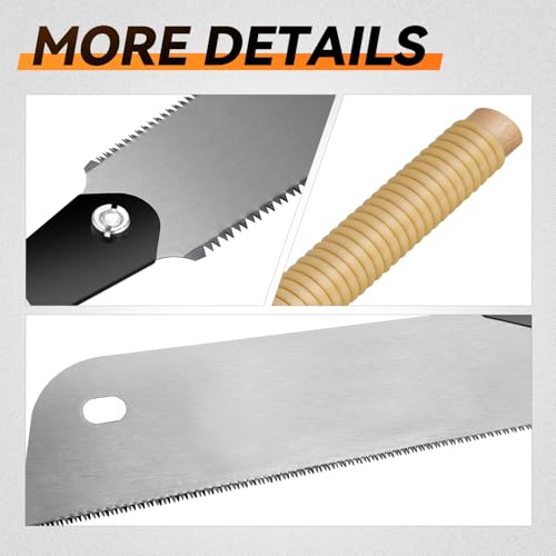 Auto Dynasty 3pcs Japanese Handsaw Set, Double-Edged w/Non-Slip Handle - style: 3pcs Japanese saw