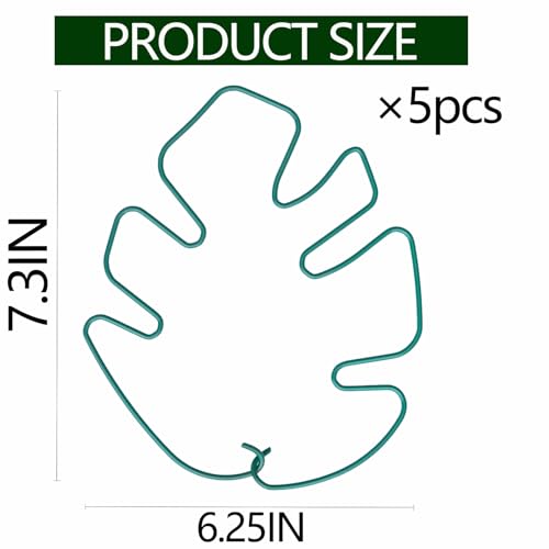 Yohsnor 5PCS Monstera Plant Stem Support-7.3 * 6.25IN Durable Stabilizers - color: Green, size: 7.3IN*6.25IN