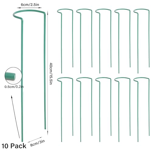 10 Pack 15.5" Monstera Support Stakes for Indoor/Outdoor Plants - color: Green, size: 15.5 Inch H