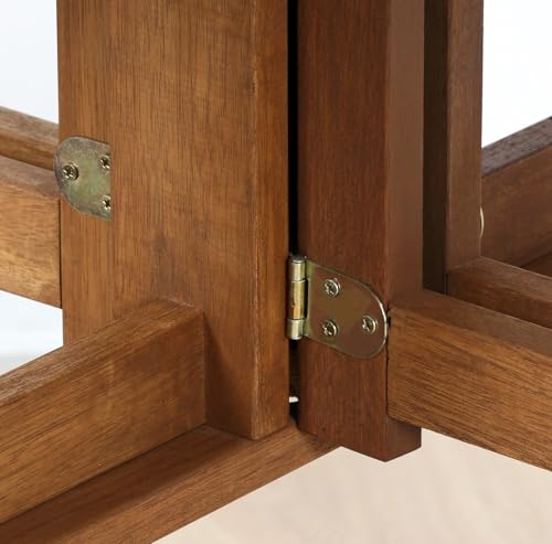 Furinno TIOMAN Outdoor Round Foldable Patio Table, Natural - size: Gateleg Round Folding Table