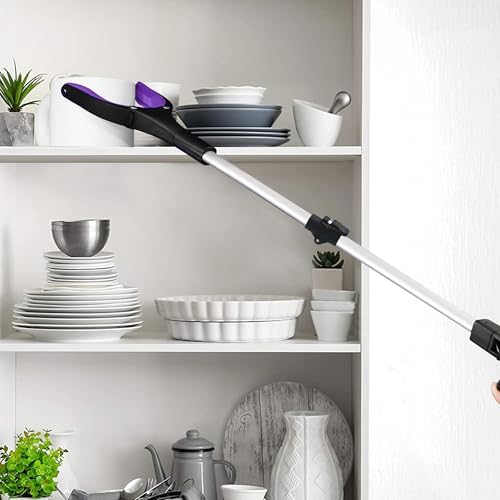 32 inch GrabRunner Heavy Duty(up to 10 lbs) Reacher Grabber Tool with Strong Magnetic (Purple(1Pack)) - color: Purple(1pack)