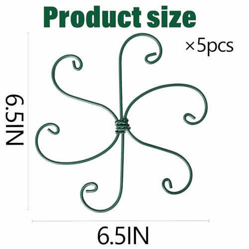 Yohsnor 5PCS Monstera Plant Stem Support- 6.5"x6.5" Green Stem Stabilizers - color: Green, size: 6.5IN*6.5IN