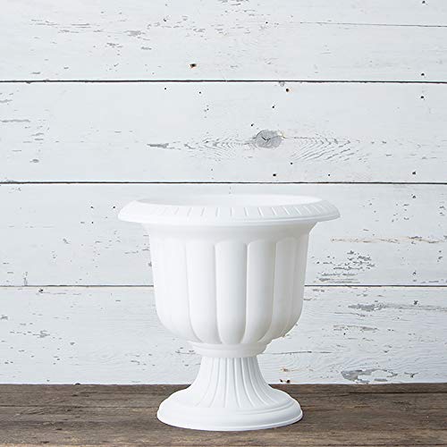 Root & Vessel Classic Urn, White, 19-Inch - color: White, size: 19 Inch