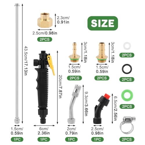28" Stainless Steel Sprayer Wand with Shut-Off Valve & Quick Connector