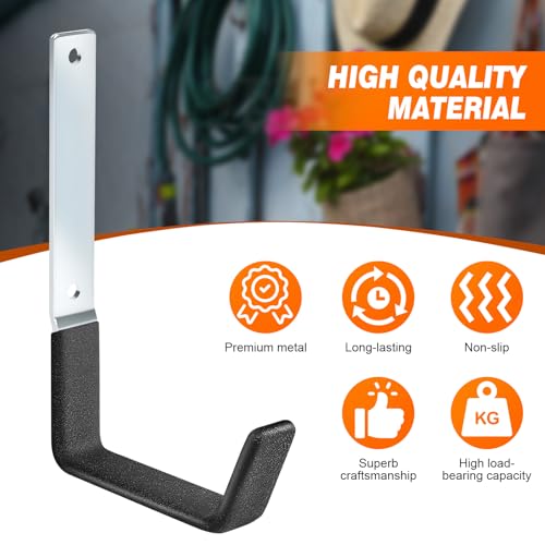 TVKB Garage Hooks Heavy Duty Bike Hooks for Garage Set of 8 Tool Organizers and Storage Wall Mount Storage Tool Holder Hanger for Ladder Garden Hose Shed Shop - size: 8PACK
