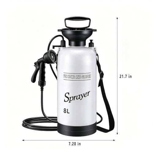 5L Hand Press Portable Shower, 10 Spray Modes with Removable Hose & Shower Head, No Electric Needed – Ideal for Camping Hiking Travel Beach Garden Pet Shower - color: Insulation sleeve 8L