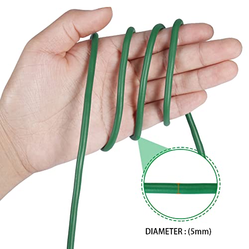 Tenn Well 2Pk 32ft 5mm Green Plant Ties Soft Garden Wire for Tomatoes - color: Green, size: 5mm