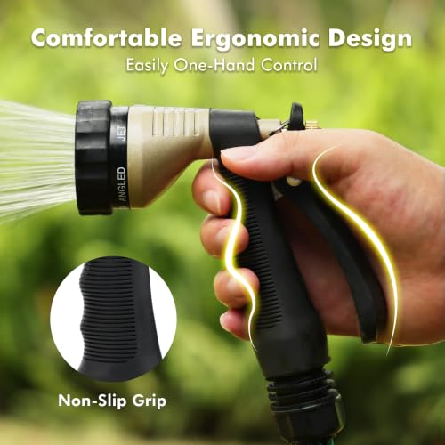 RESTMO Garden Hose Nozzle Heavy Duty, Hose Spray Nozzle for Garden Hose - color: Black