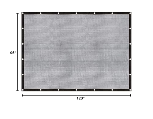 Cool Area 60-70% Mesh Tarp Shade Screen with Grommets, 8x10ft, Black - size: 0 8'X1 0'