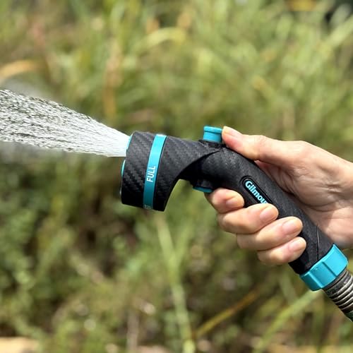Gilmour Heavy Duty Button Control Garden Hose Nozzle with Swivel Connect