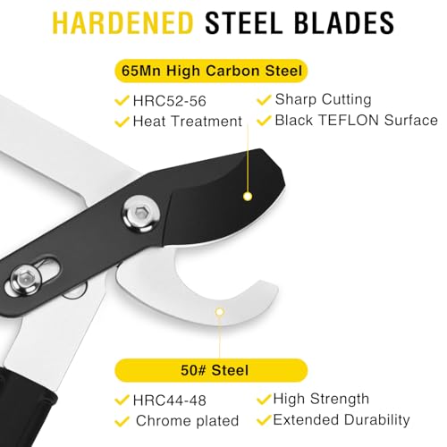 Yesker 26-33 Inch Extendable Bypass Loppers for Tree Trimming Heavy Duty Powerful Gear Tree Trimmer w Non-slip Handle Sharp Steel Blade up to 1.8" Cut Capacity Branch Cutter Chops Thick Branches Ease - size: 26-33" Extendable Loppers