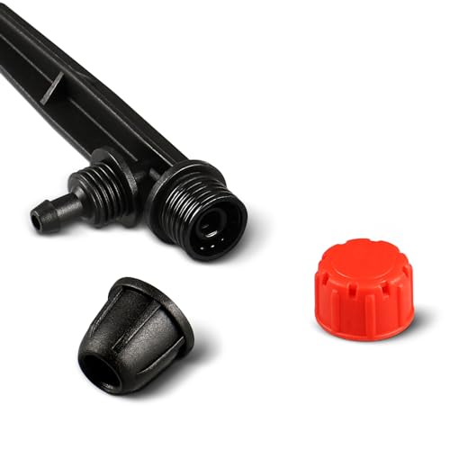 Gardrip 25 Pieces Drip Emitters Stream with Stake for 1/4" Irrigation Tubing: Adjustable 360 Degree Water Flow Irrigation Universal Sprayer Drip Pipe Sprinklers Fittings for Garden Watering System - color: Red 360 Degree Vortex Emitter-25 Pcs