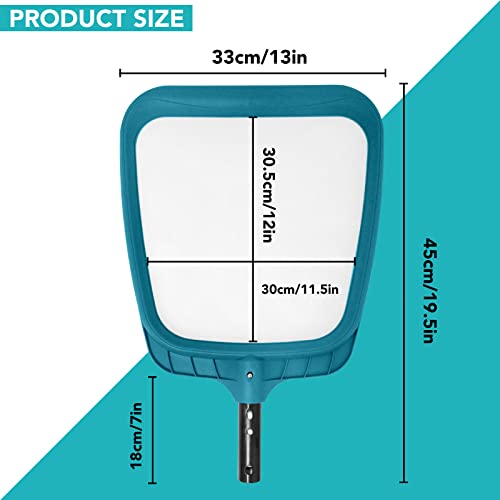 POOLWHALE Professional Pool Skimmer Net,Fine Mesh Net Bag,Heavy Duty Swimming Leaf Skimmer Cleaning Tool - Fast Cleaning,Debris Pickup Removal- Fits Standard Swimming Pool Poles(No Pole) (Pack of 2) - size: Pool Skimmer (Pack of 2)
