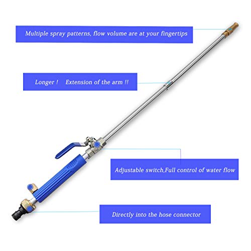Power Washer Hose Attachment, Pressure Washer Wand Nozzle for Garden Hose - color: Blue