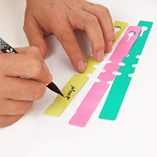 KINJOEK 600 PCS 6 Colors Plant Labels, PVC Plant Tags for Garden Adjustable Waterproof Plant Tags - color: Multi, size: 600PCS