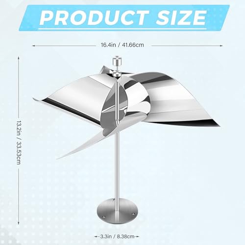 Reflective Bird Scare Spinner, Stainless Steel 2 Pack