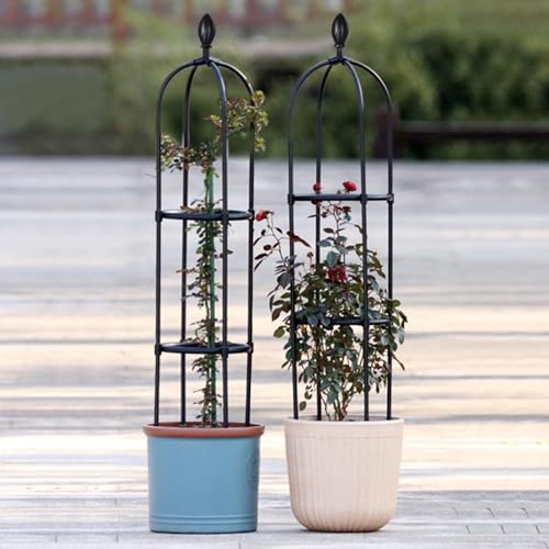 2 Pack 5Ft Tall Garden Obelisk Trellis for Climbing Plants Outdoor - size: 5 Ft(2Pcs)